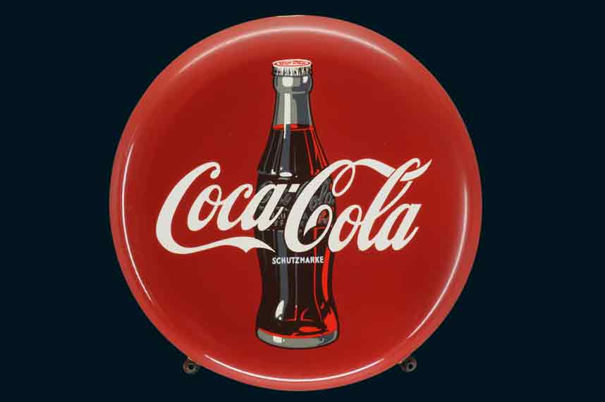 Coca-Cola mit Flasche 