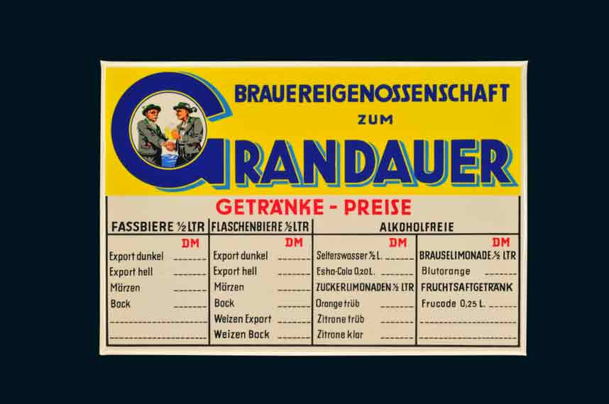 Grandauer Preistafel 