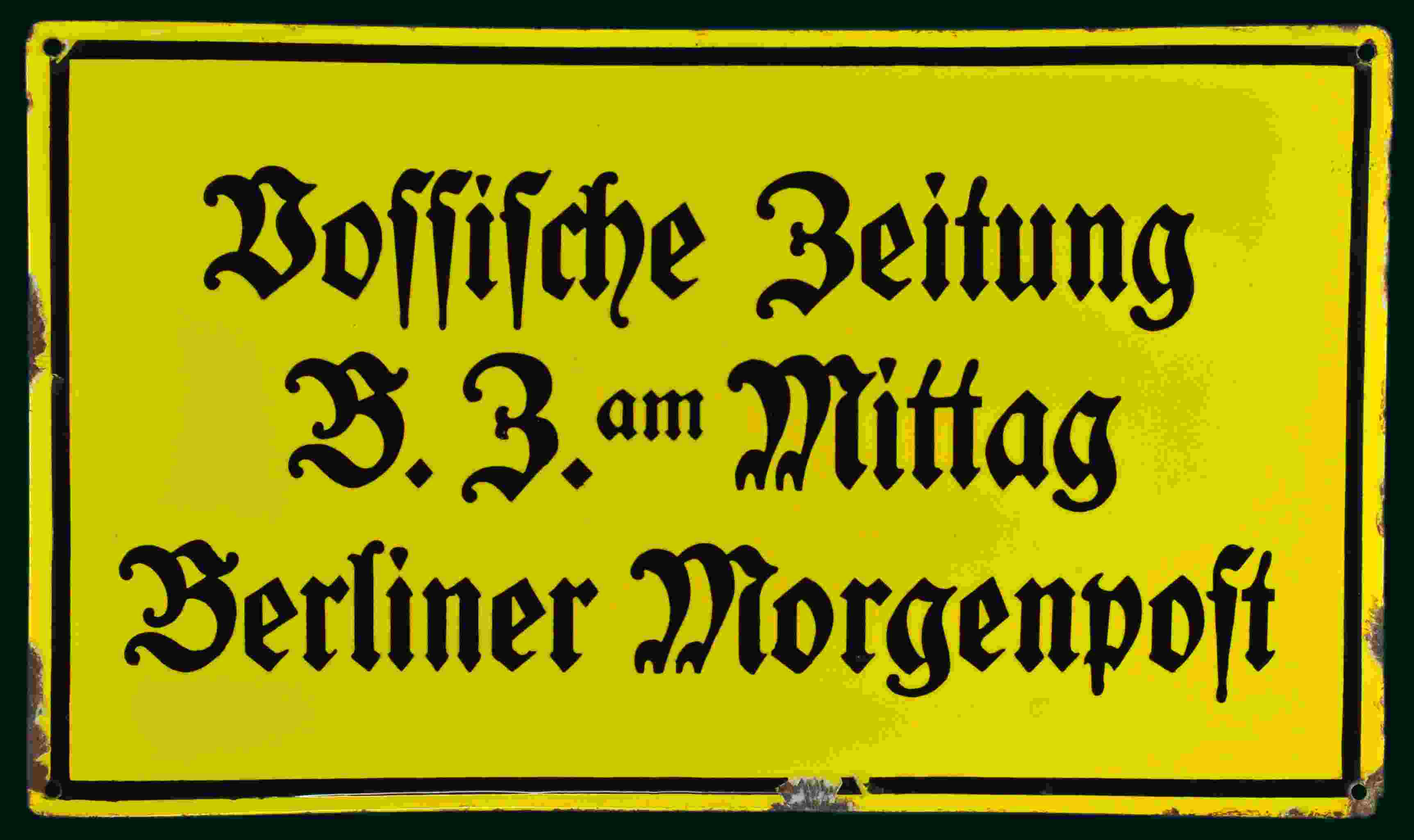 Vossische Zeitung, B. Z. am Mittag, Berliner M. 