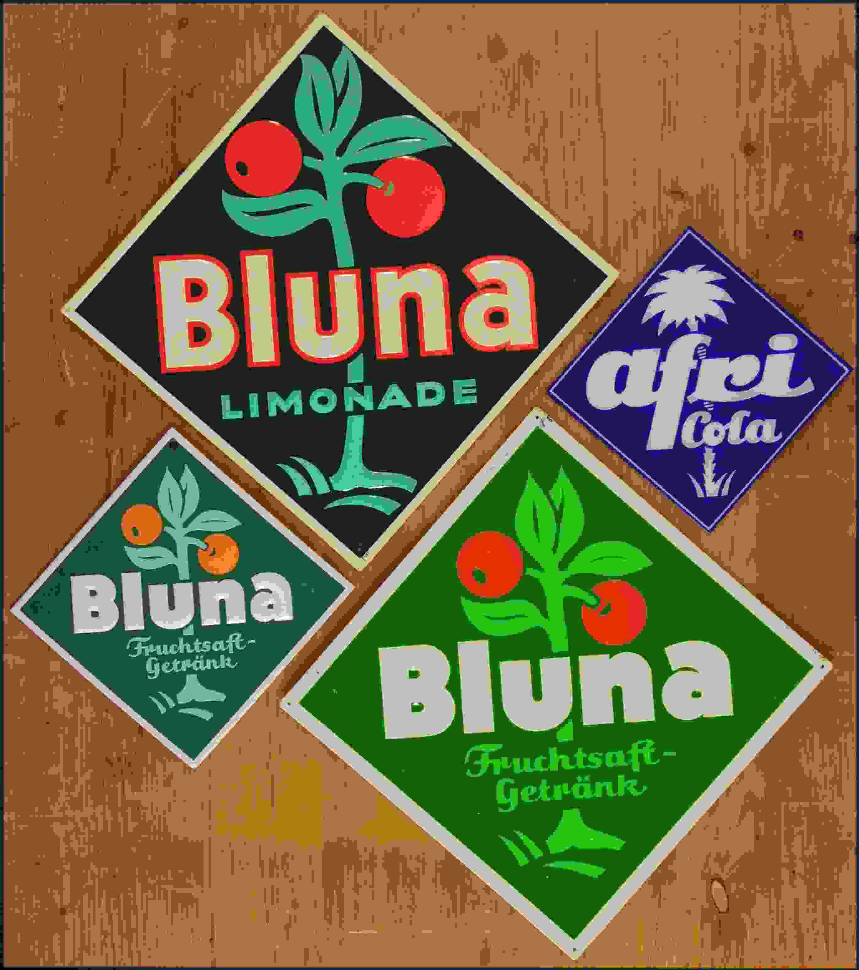 Bluna/Afri Konvolut 4 Schilder 