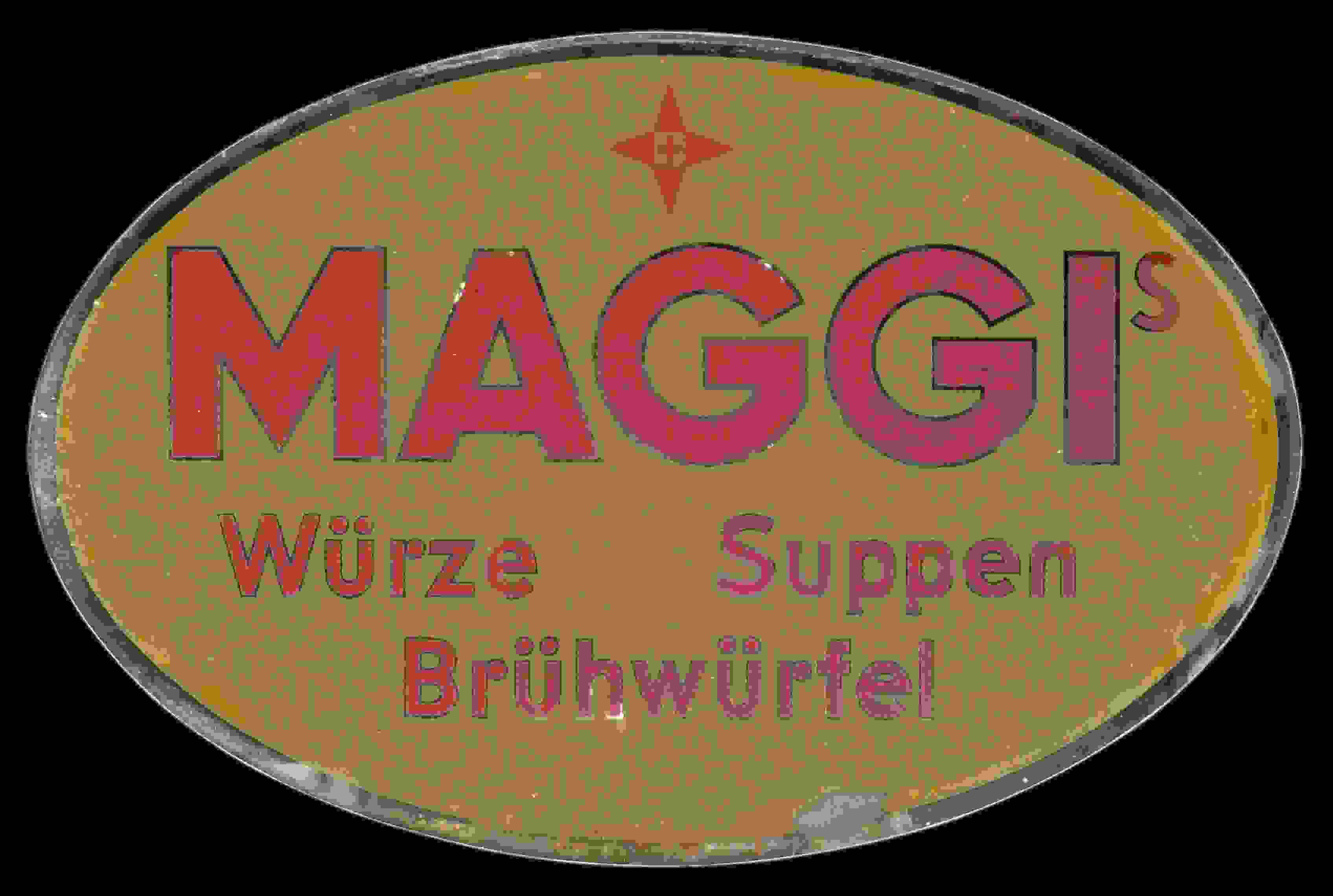 Maggi Glasschild 