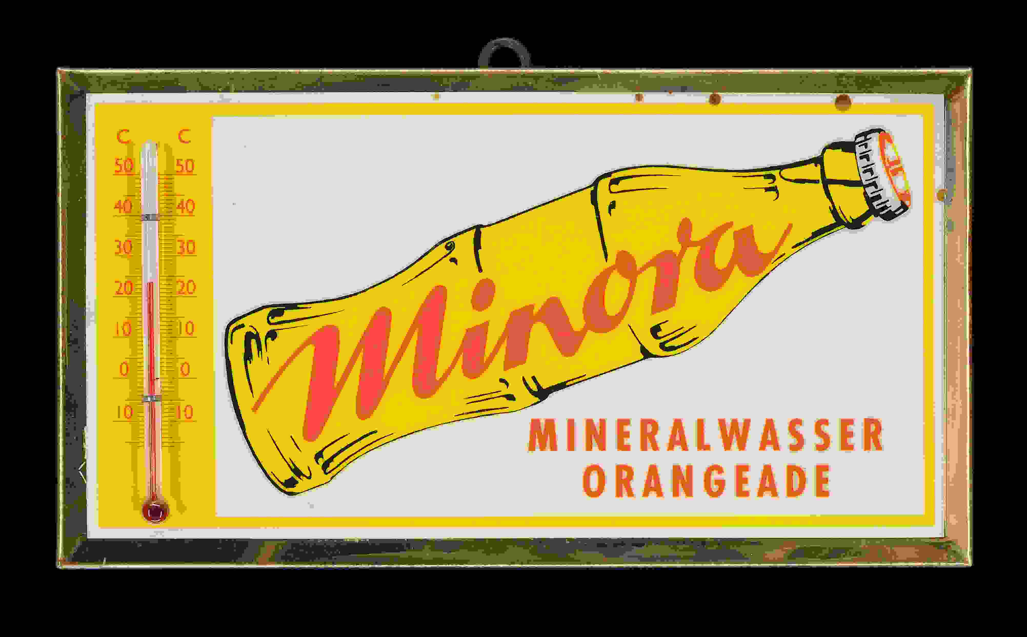 Minora Mineralwasser Orangeade Thermometer 