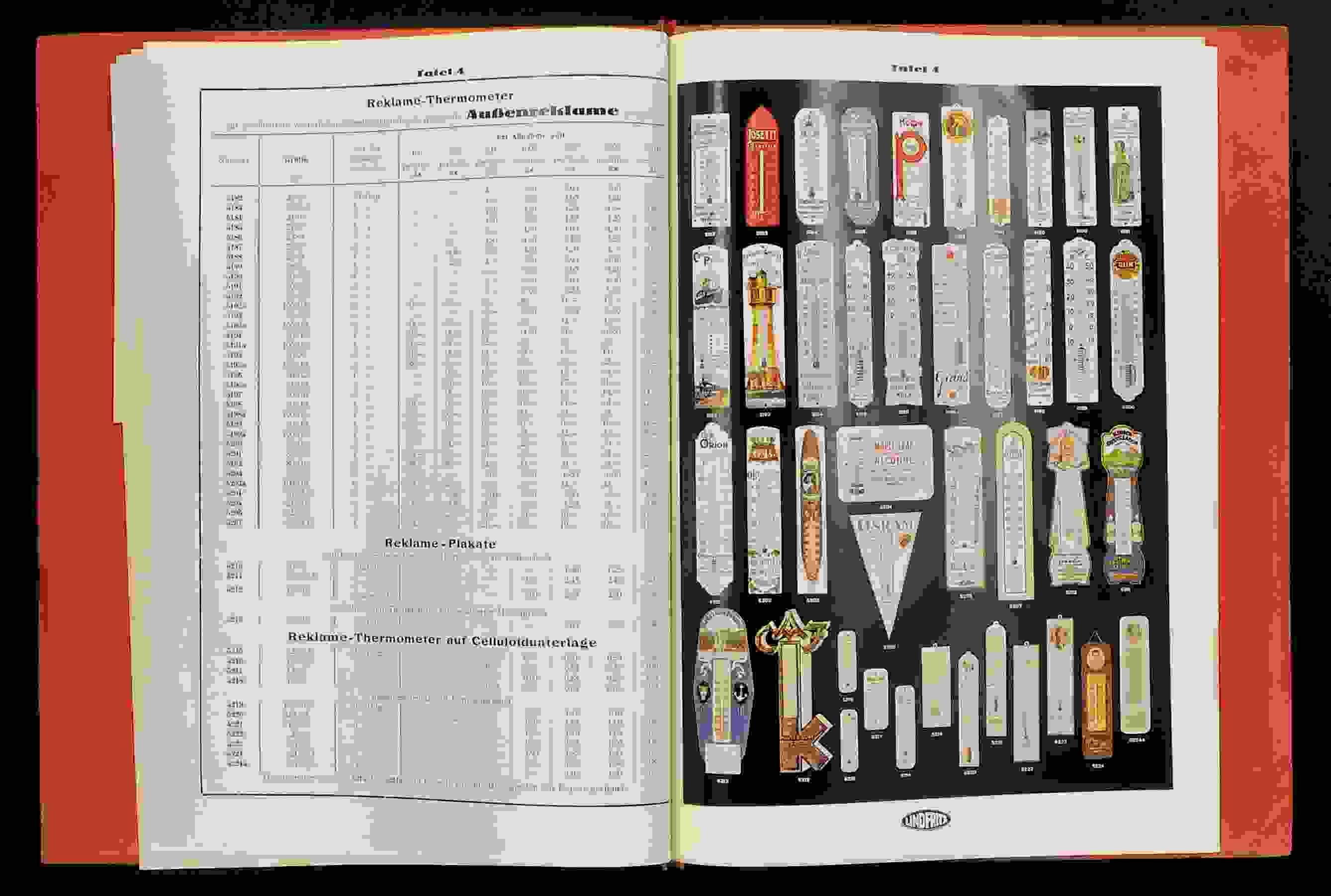 Lindfritz Reklame-Thermometer Katalog 