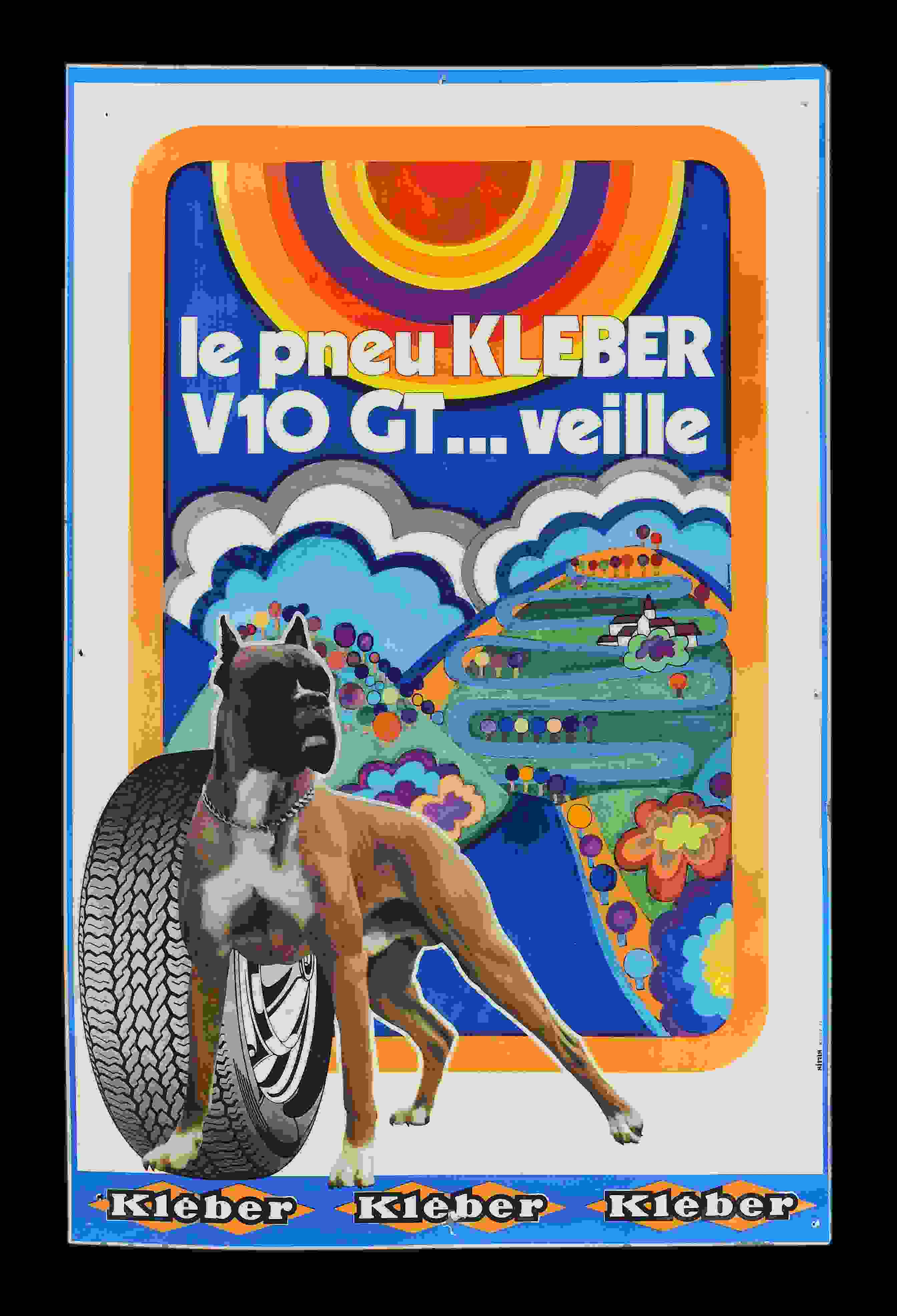 Kleber V10 GT Kunststoff Plakat "Hund" 
