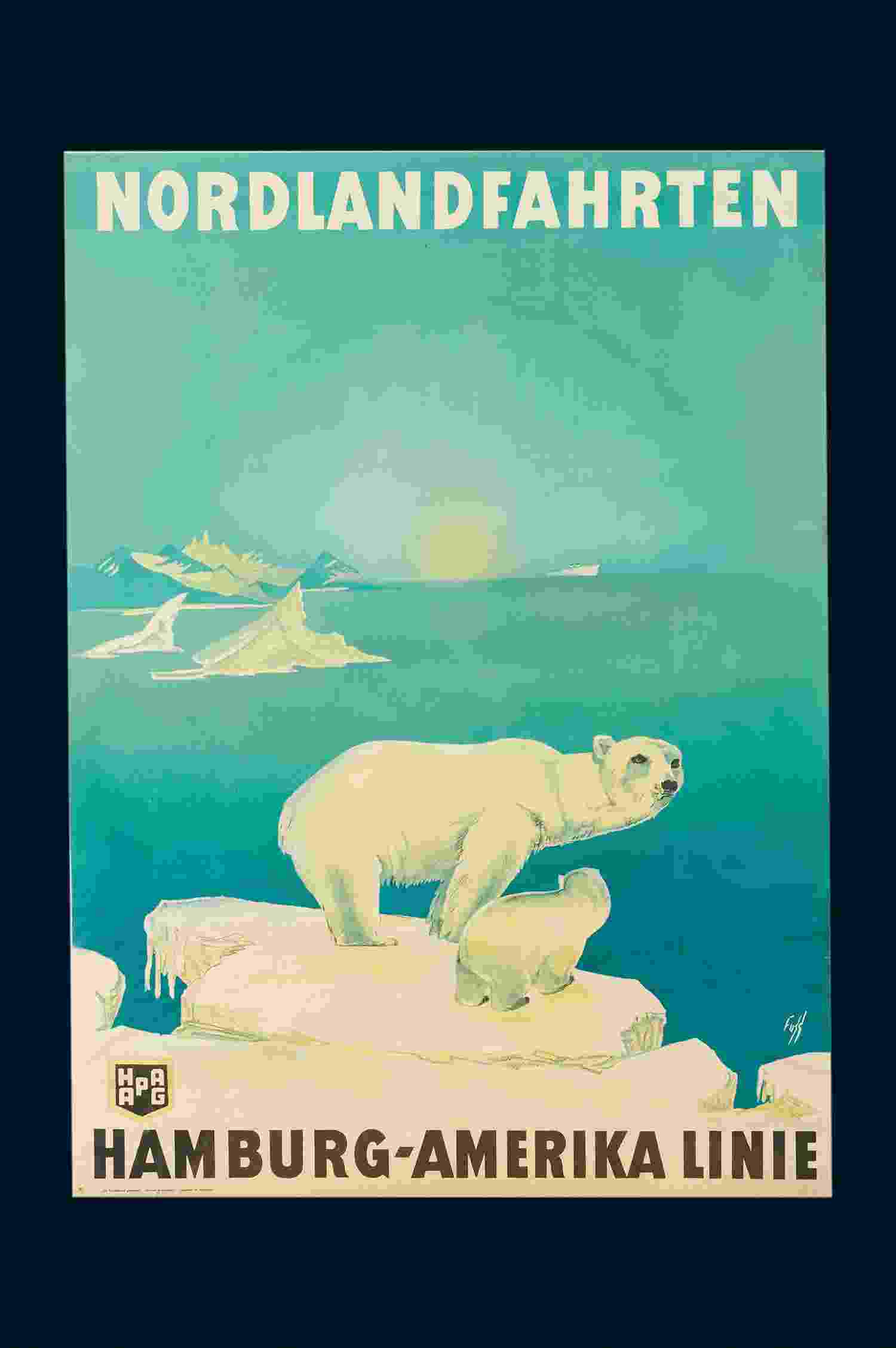 HAPAG Nordlandfahrten Eisbär Plakat 