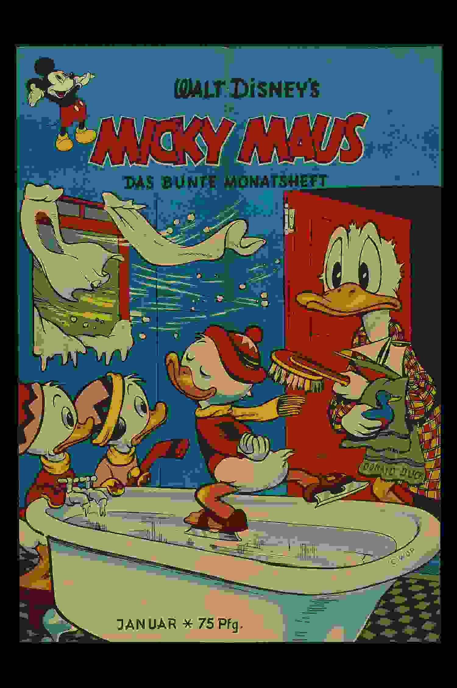 Micky Maus Ankündigungsplakat 1952 Nr. 1 