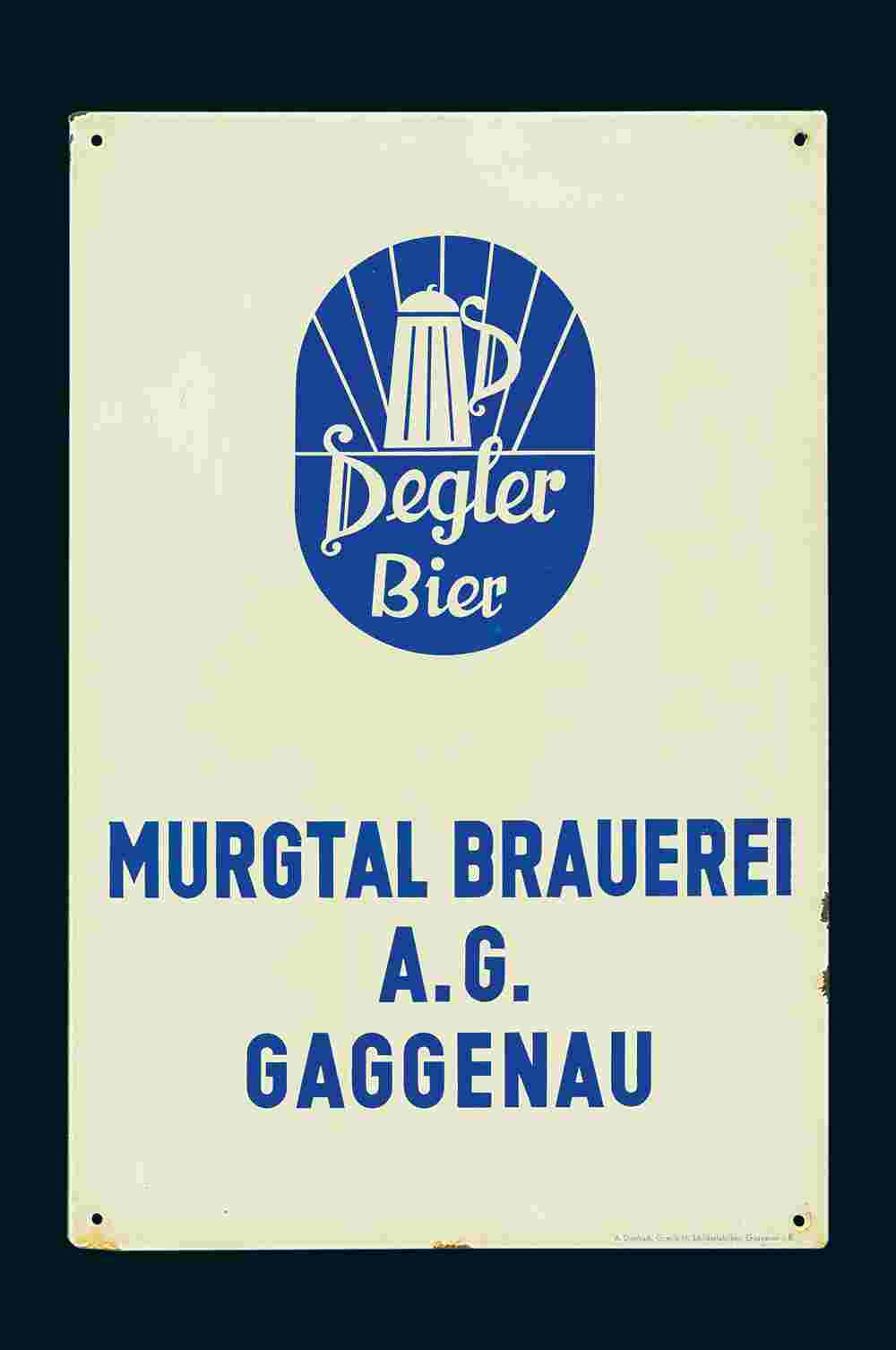 Degler Bier Murgtal Brauerei A. G. 