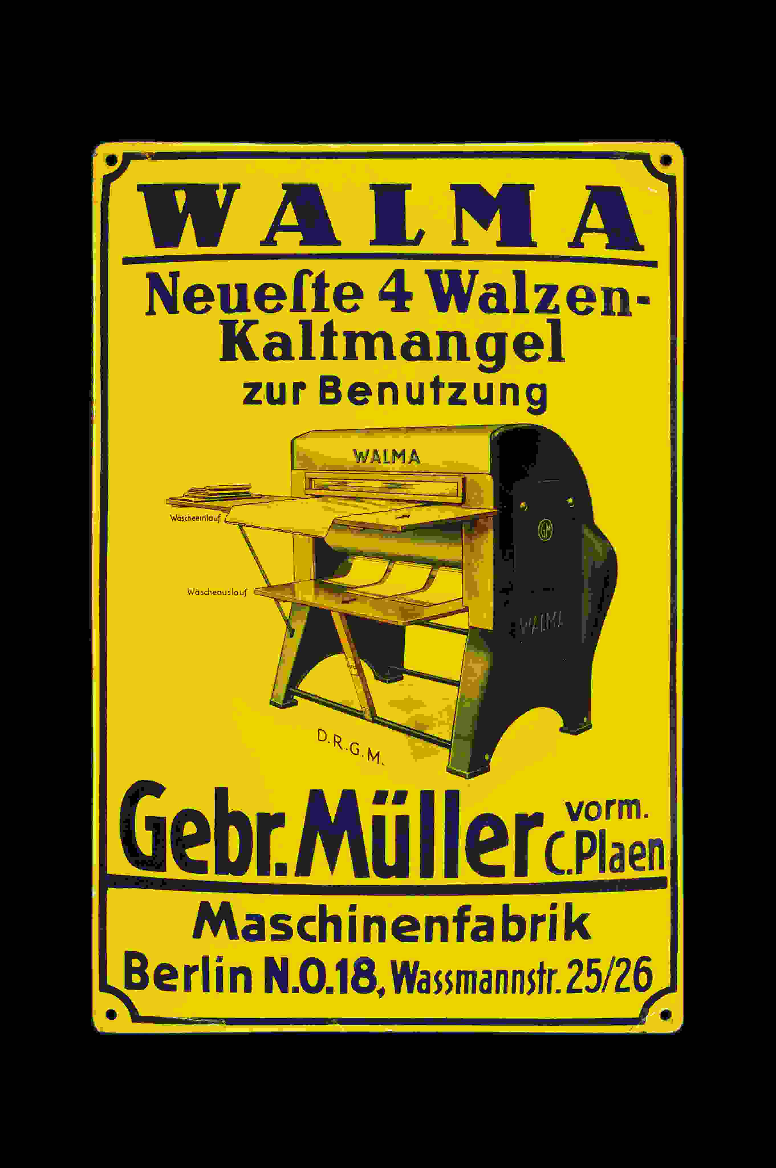 Walma Walzen-Kaltmangel Gebr. Müller 